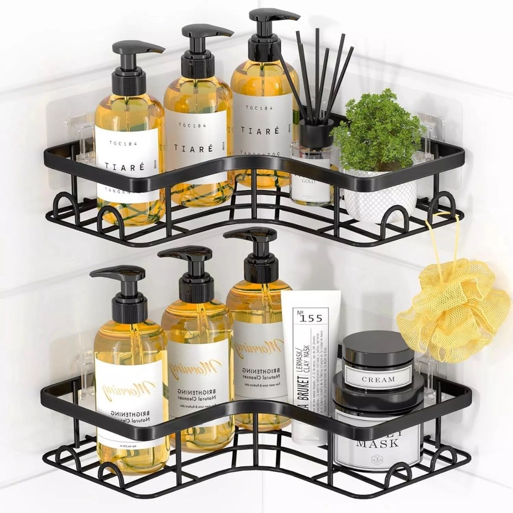 Corner Shower Caddy - 2 Pack, Adhesive Shower Organizers, Rustproof Stainless St